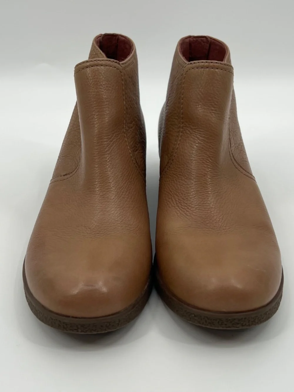 DANSKO Becki Brown Tan Leather Waterproof Booties Back Zip Sz EU 40 US 9.5-10